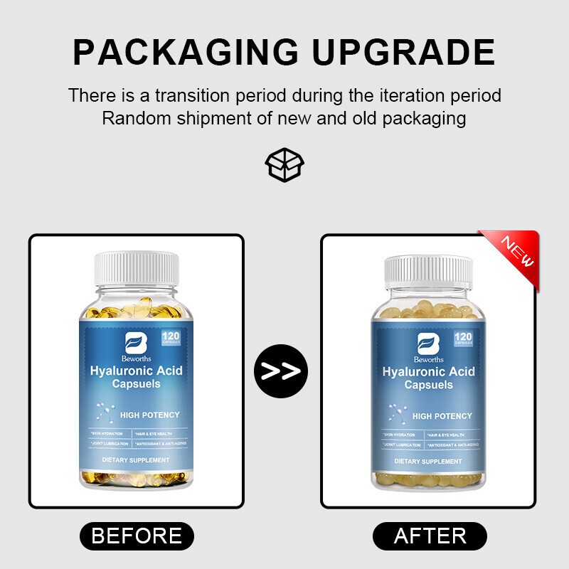 3x Hyaluronic Acid Capsules | 250 mg | 120 Capsules | Non-GMO |Gluten-Free
