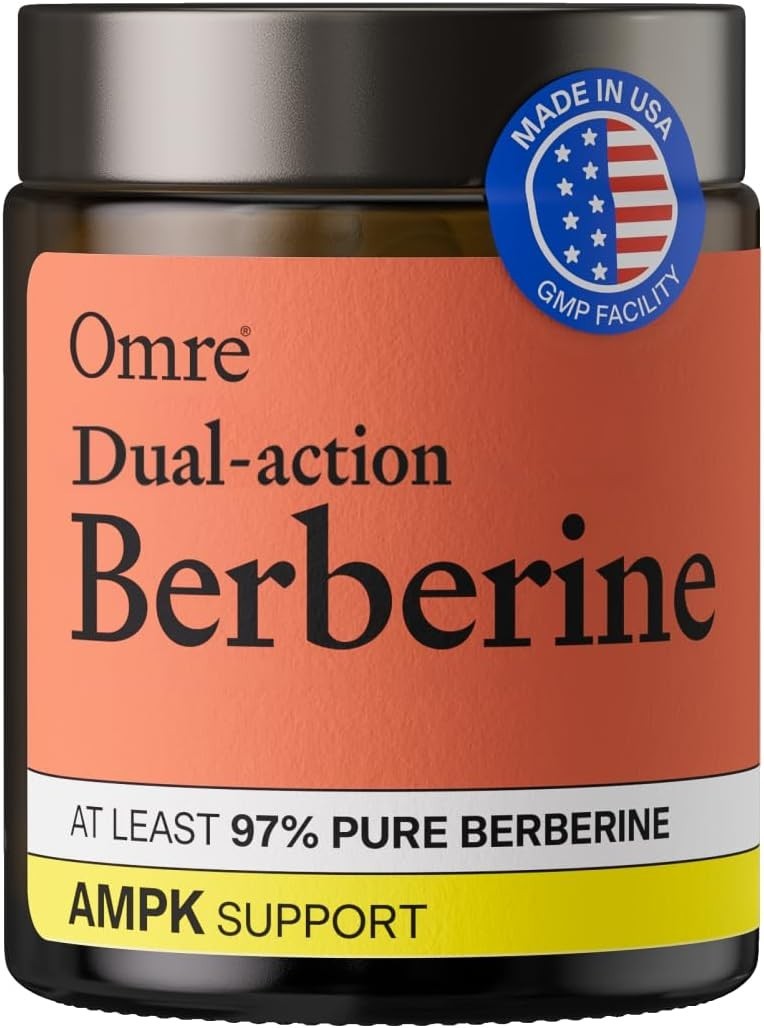 OMRE Berberine DualAction Formula with Phytosome 1000mg Total Berberine Supp…