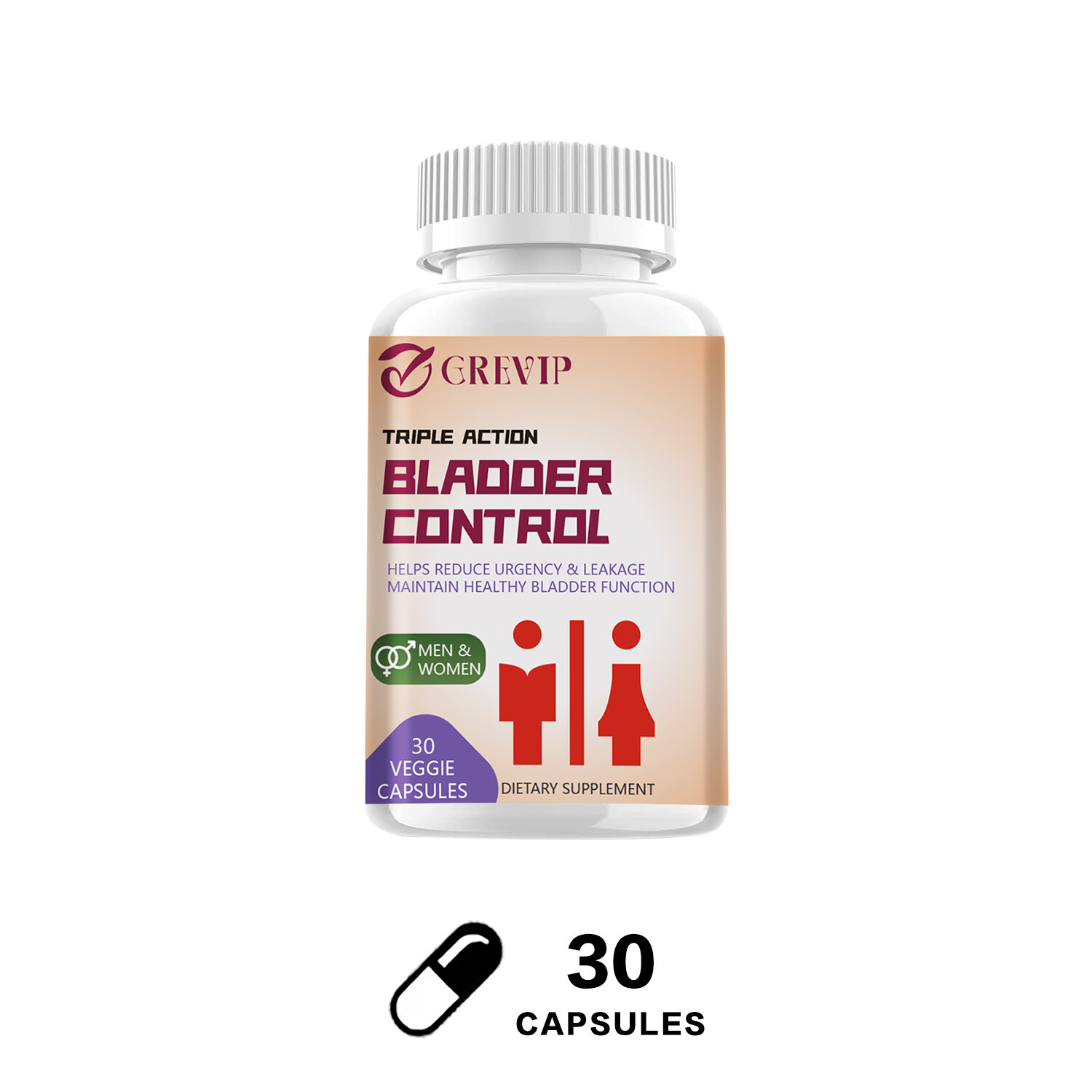 Triple Action Bladder Control – Frequent Urination Overactive for Women and Men