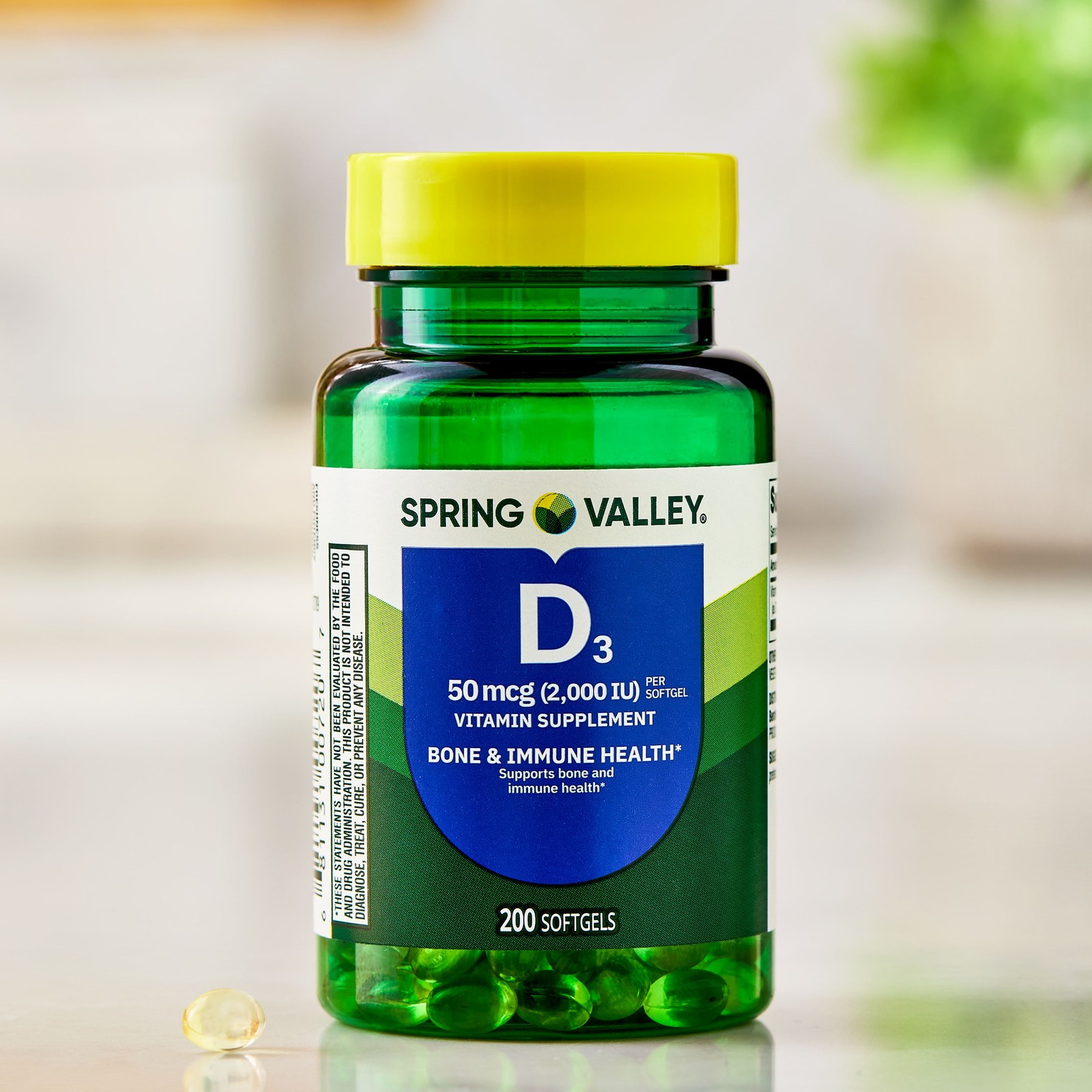 Vitamin D3 2000 IU Softgels, 200 Count