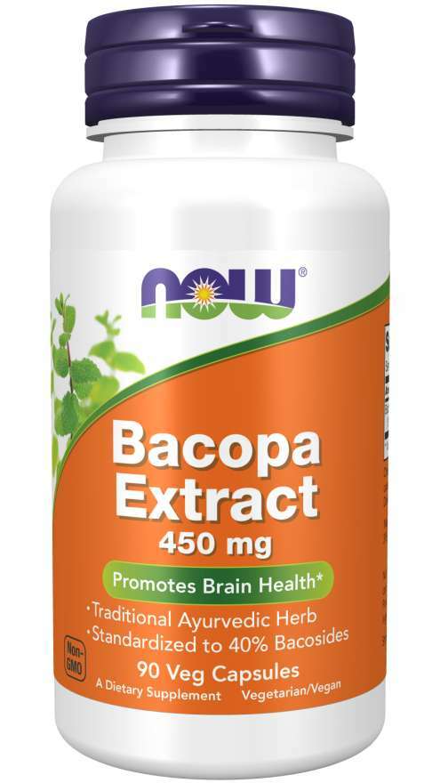 Now Foods Bacopa Extract 450mg Brain Health 90 Veg Capsules 10/24