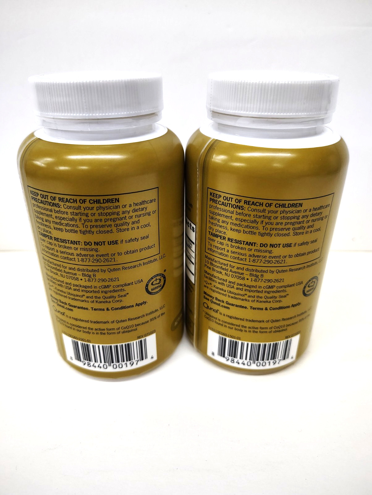 Lot Of 2 Bottles Qunol Ubiquinol 100 mg, 60 Softgels Each (120 Total) Exp 7/2026