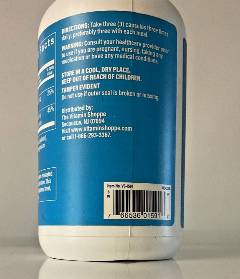 TheVitamin Shoppe CALCIUM CITRATE+MAGNESIUM 300 Capsules BEST BY 6/25