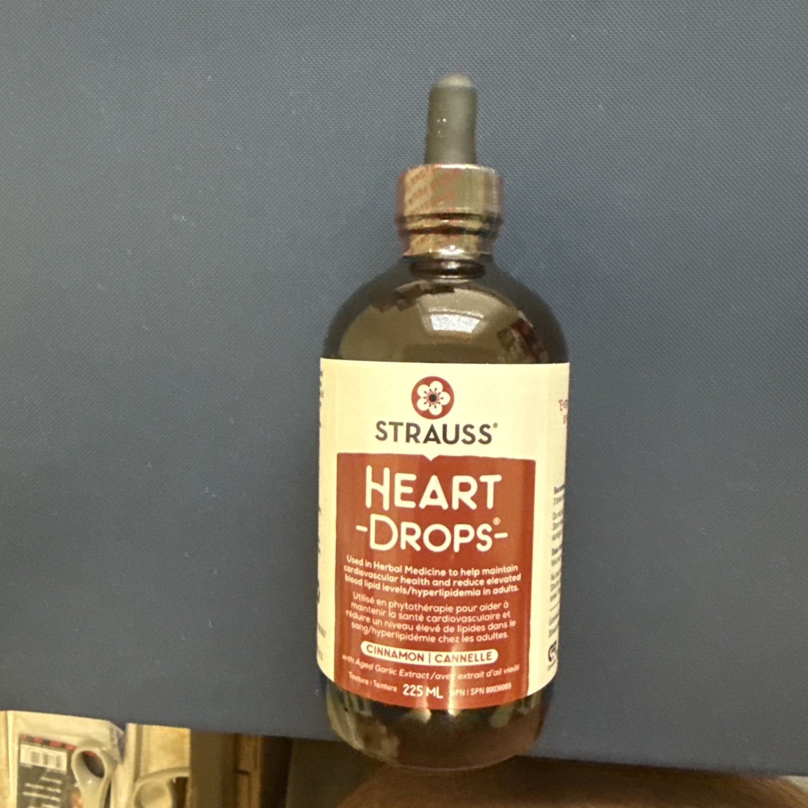 Strauss Naturals Heart Health Supplement Garlic Extract Cinnamon 225ml 7.6 oz