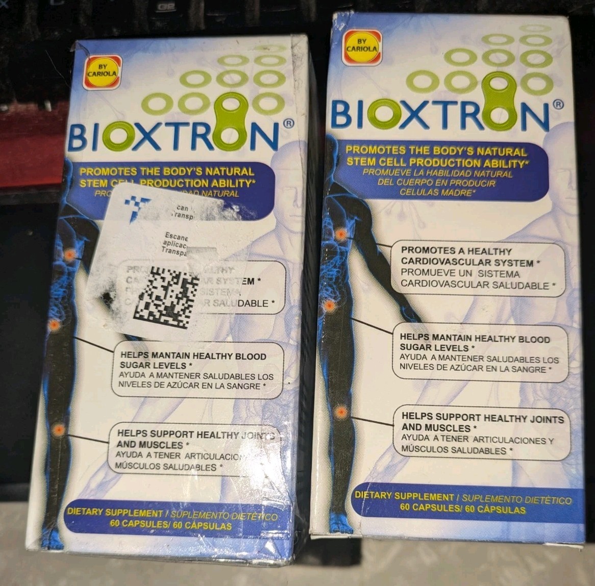 Lot 2 Bioxtron Natural Cell Support Supplement Joint Muscle Immune Exp 7/27