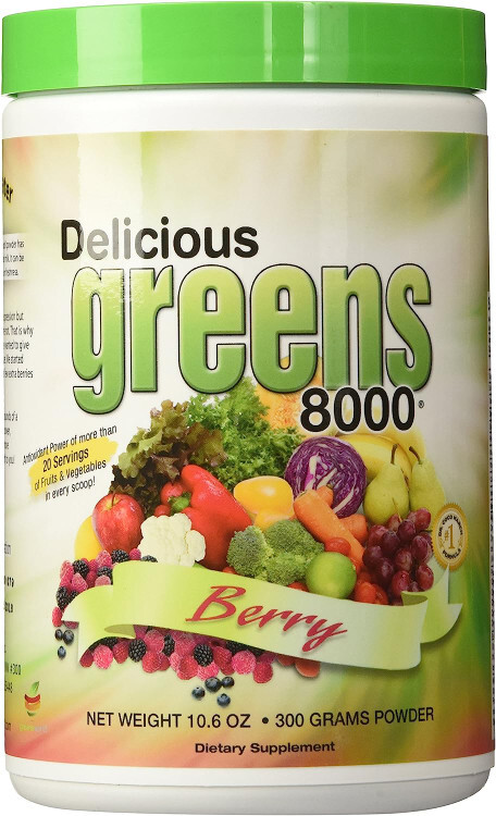Delicious Greens 8000 10.6 Ounces ***BERRY Flavor