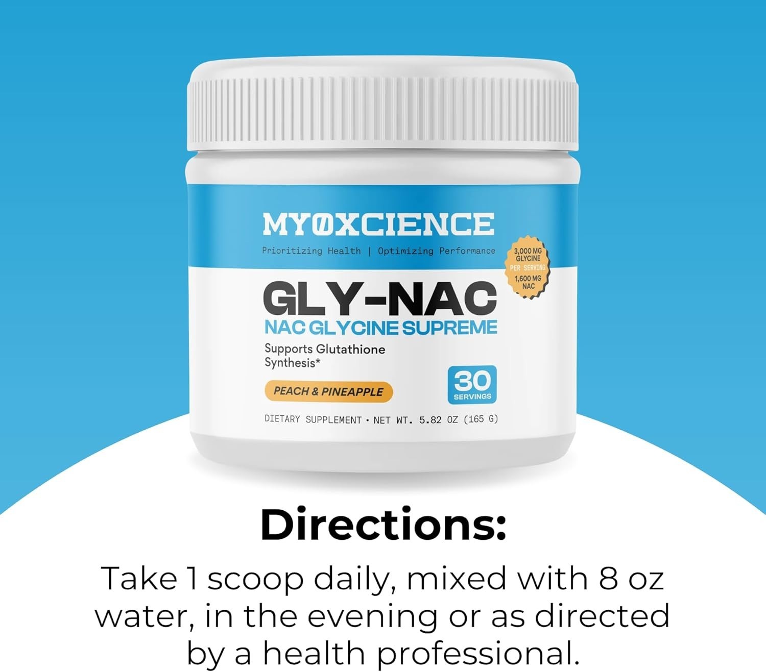 NAC Glycine Supreme: Detox & Cellular Support with Peach-Pineapple Flavor
