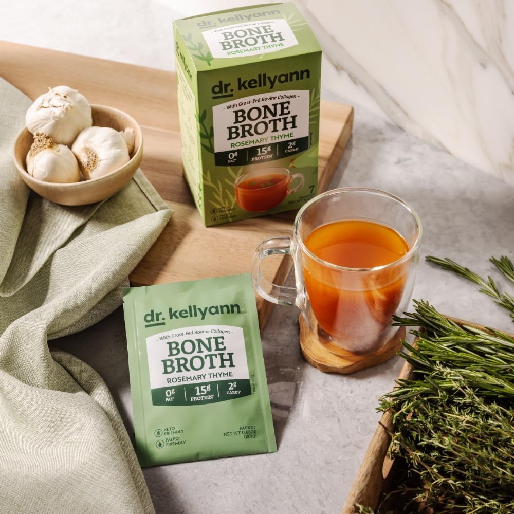 Quick and Tasty Rosemary Thyme Bone Broth Packets – 16g Protein & Nourishment