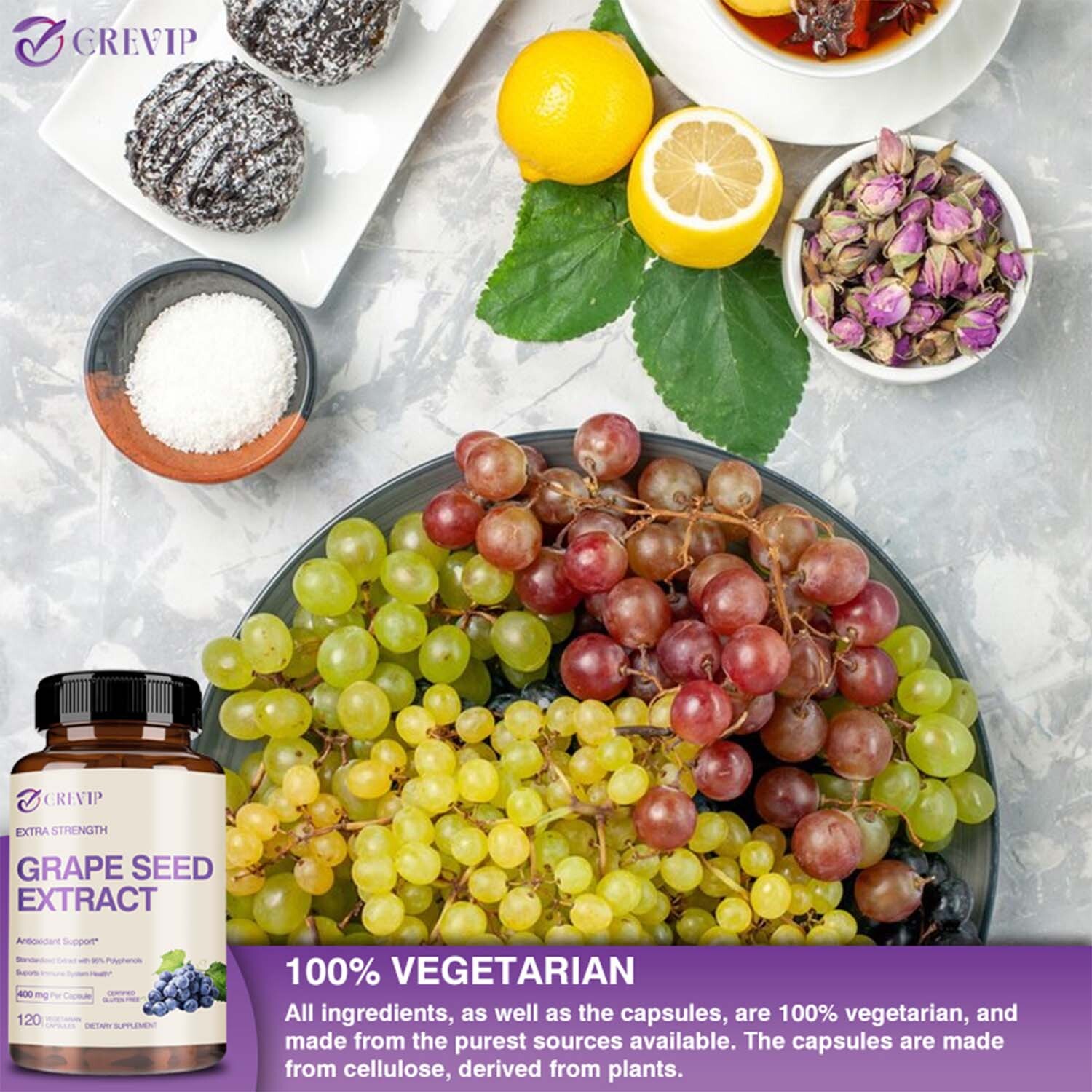 Grape Seed Extract – 95% Polyphenols, Anti-Aging, Brain Support, Radiant Skin