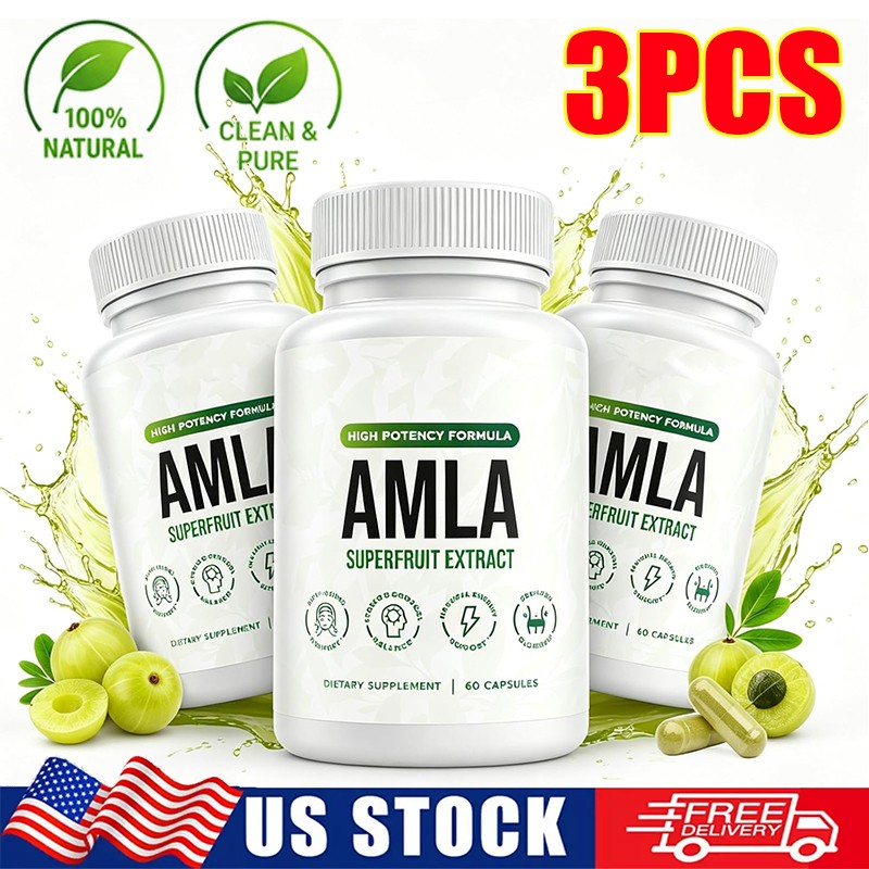 3x Alevia Organic Amla Capsules 1000mg Indian Gooseberry Antioxidant Supplement
