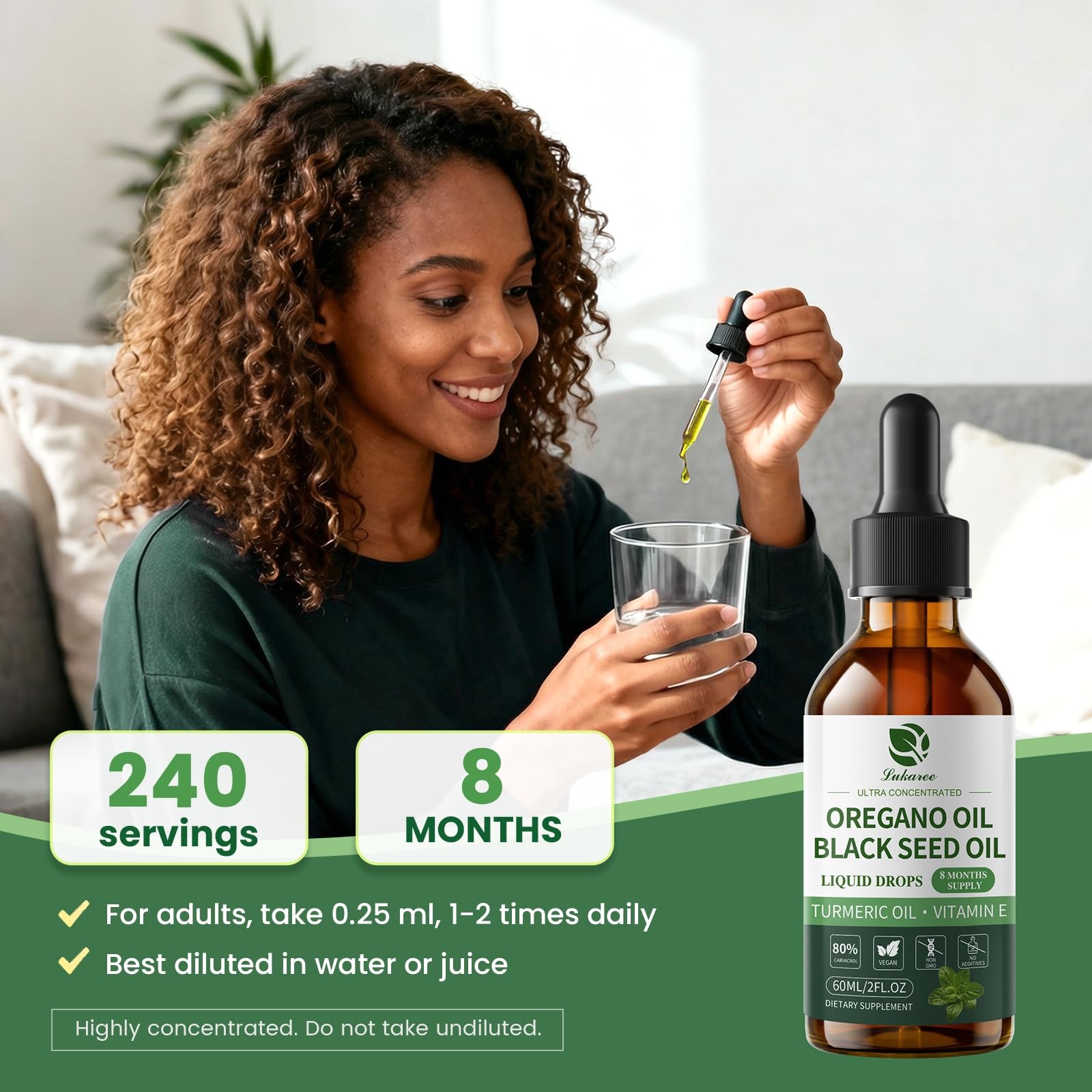 Lukaree Oil Of Oregano Drops Black Seed Oil Turmeric Oil Vitamin E Olive Oil