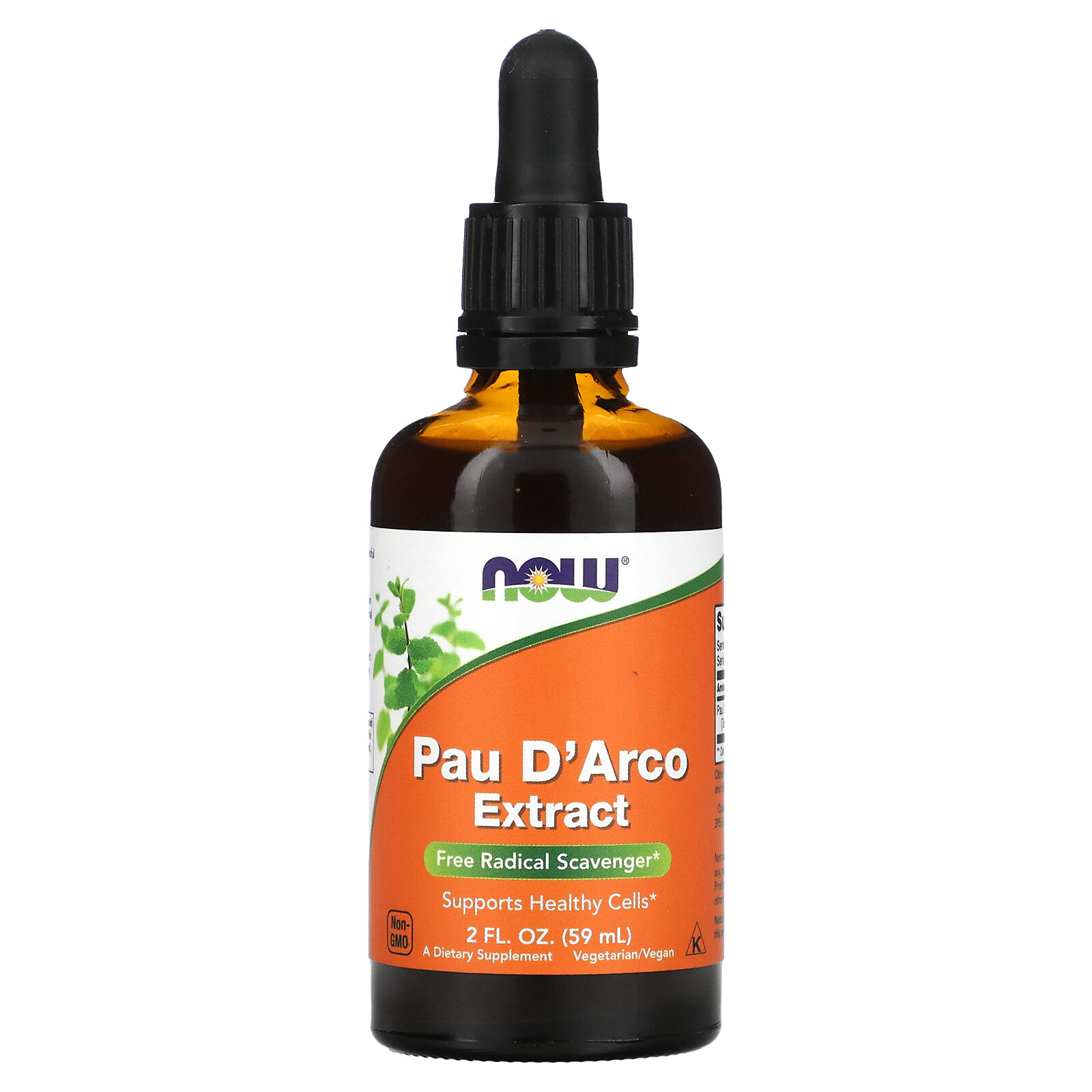Now Foods Pau D Arco Extract 2 fl oz 60 ml GMP Quality Assured, Vegan,