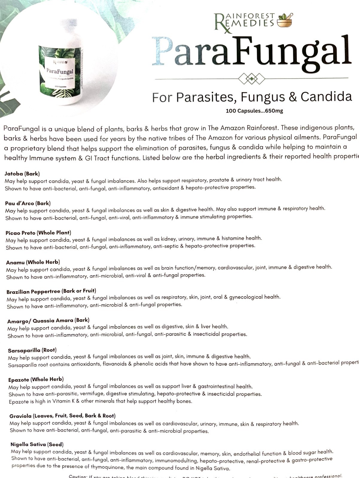ParaFungal: Anti-Parasitic, Anti-Fungal, Anti-Bacterial, & Anti-Viral