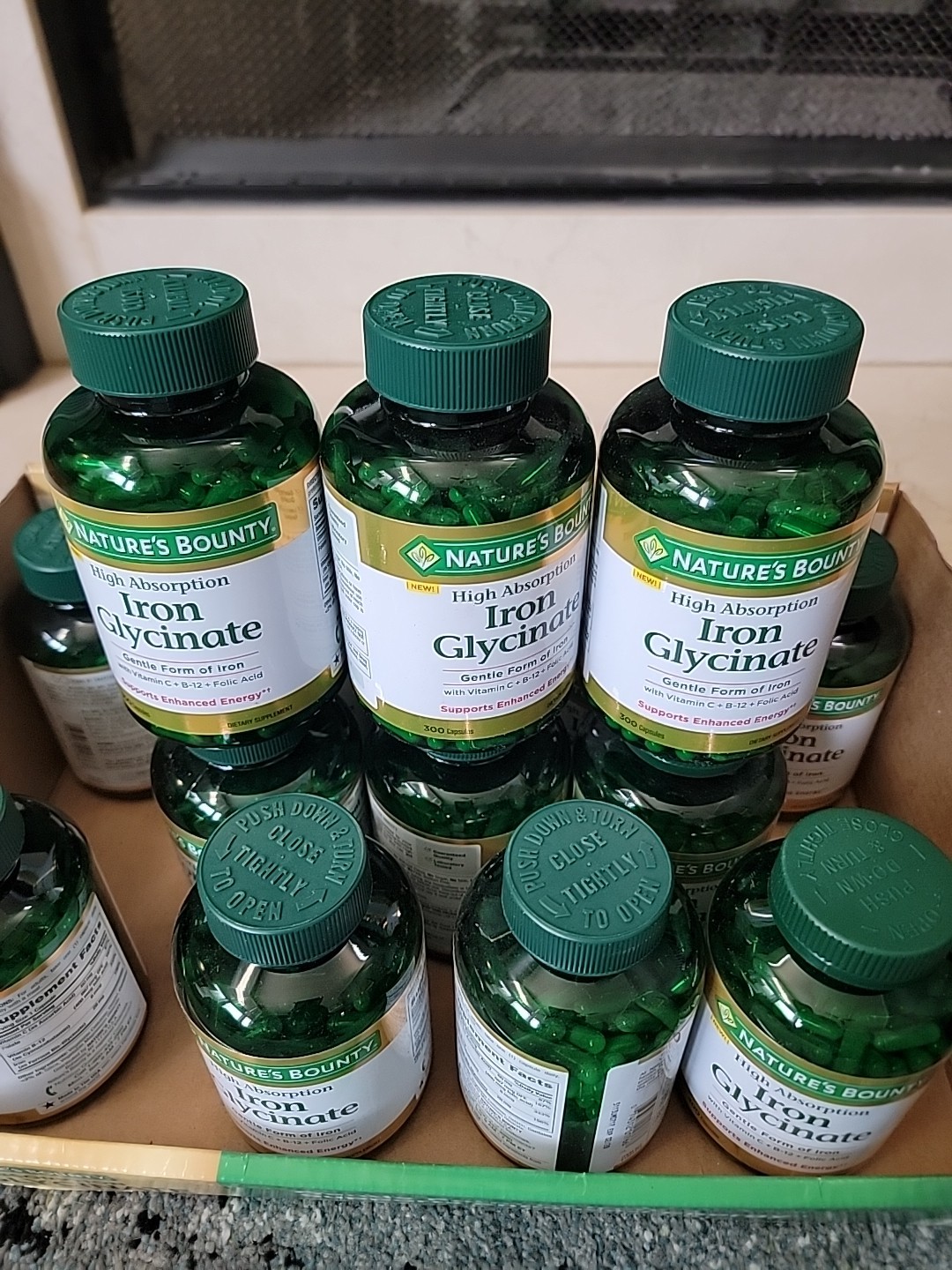 Nature’s Bounty Iron Glycinate 300 Count EXP 2/2028 Gentle Iron 3 Bottles