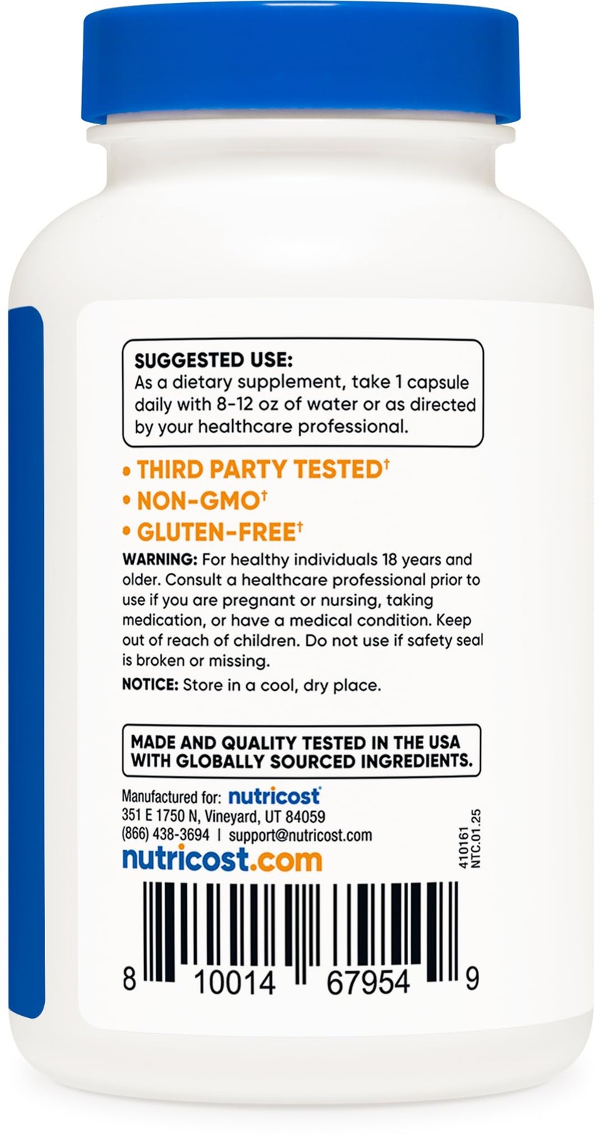 Nutricost Vitamin B1 (Thiamine) 500mg, 120 Capsules 120 Count (Pack of 1)
