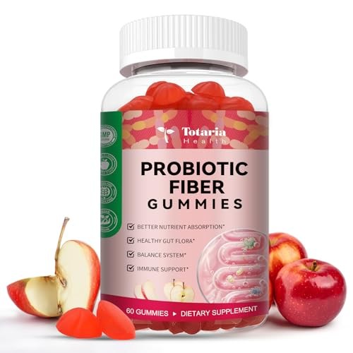 9-in-1 Probiotic Prebiotic Fiber Gummies for Adults & Teens 16G Fiber per