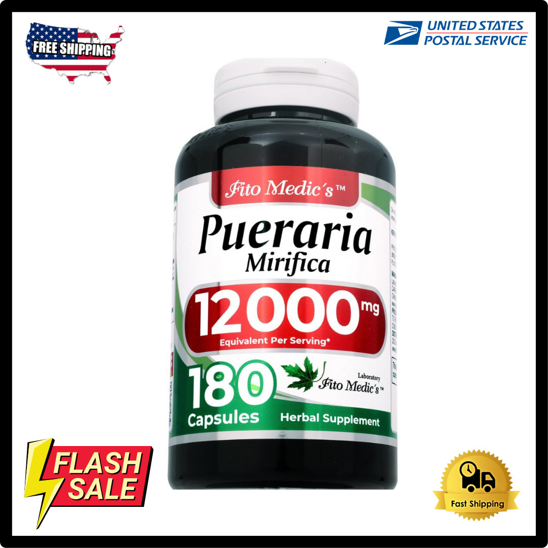 Pueraria Mirifica Capsules 12000mg – Breast Enlargement Female Estrogen Balance