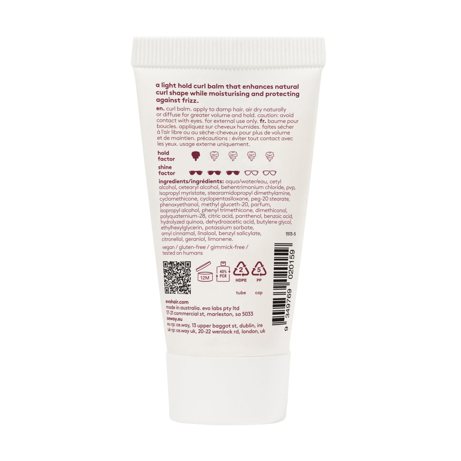 EVO Liquid Rollers Curl Balm 1.02 Fl Oz (Pack of 1)