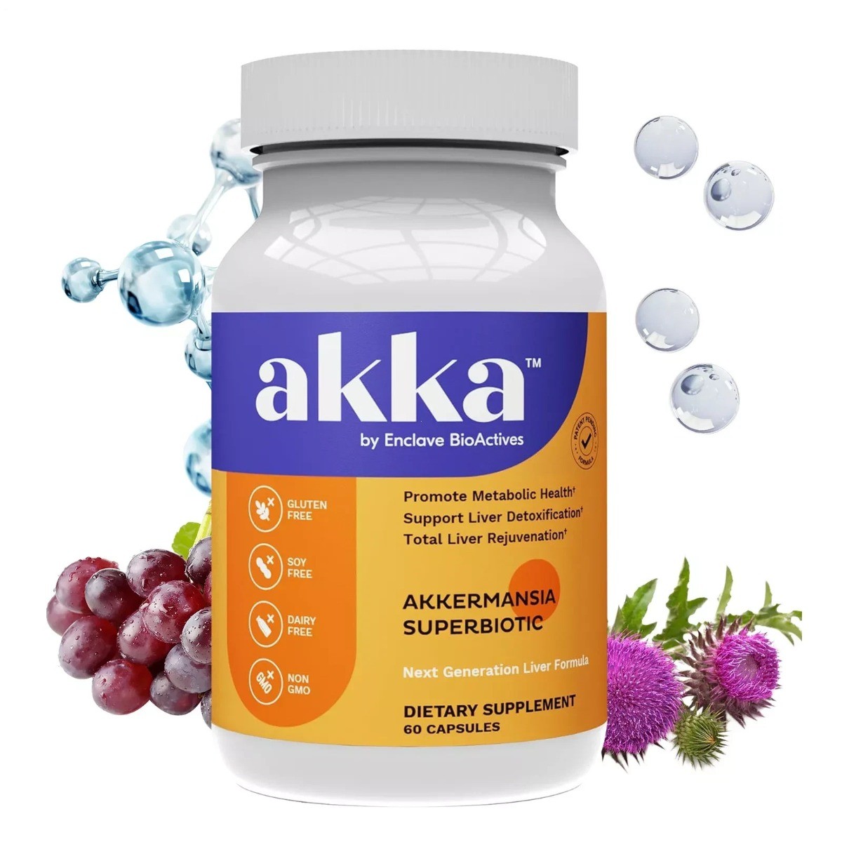 AKKA Premium Liver Cleanse Detox & Repair Superbiotic Gut Health, Milk Thistle