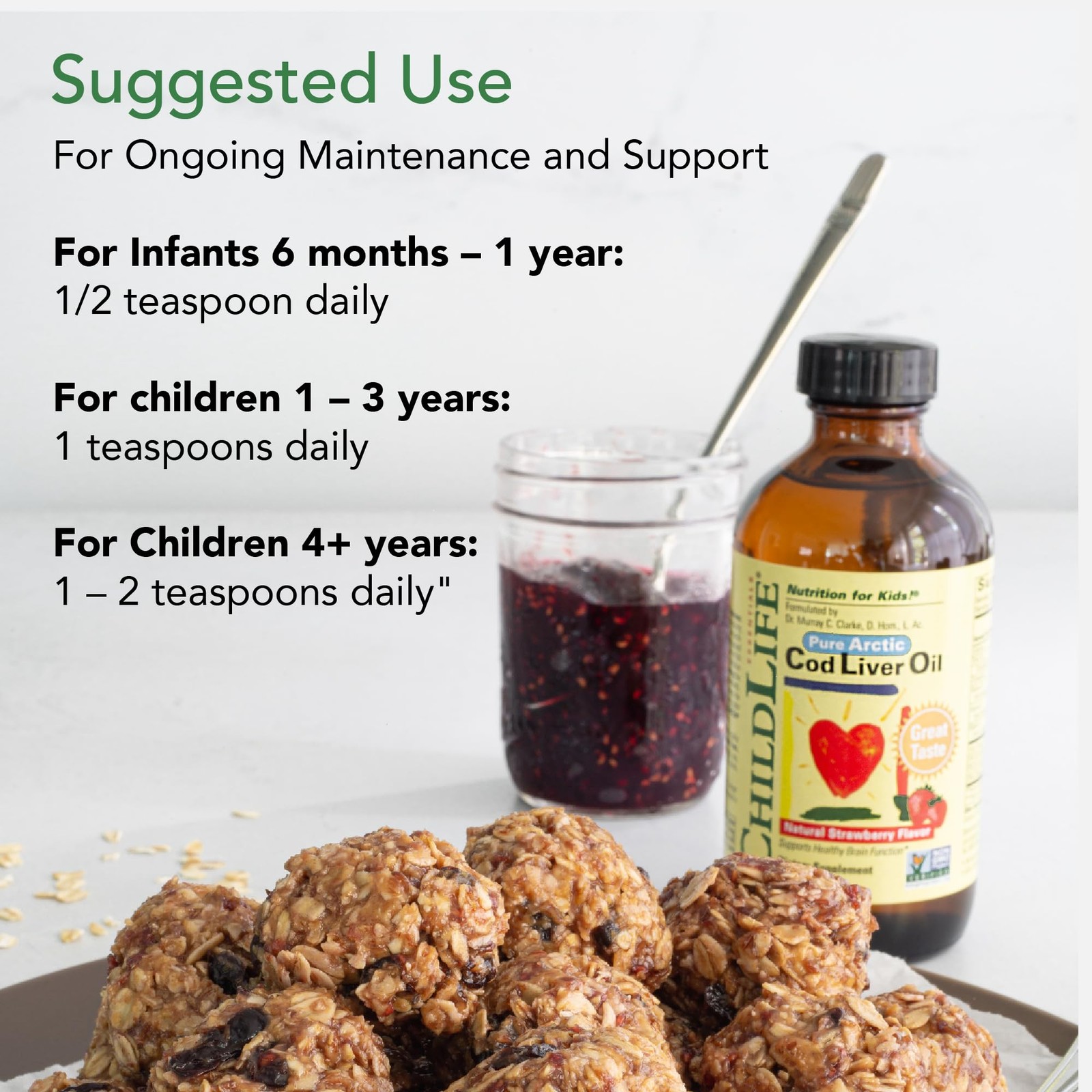ChildLife Essentials Cod Liver Fish Oil for 8 Fl Oz (Pack of 1), Strawberry