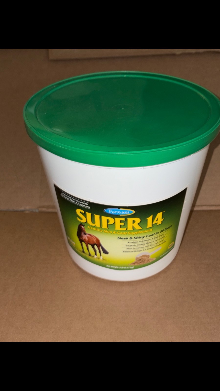 Farnam Super 14 Healthy Skin Coat Supplement for Horses 5 Lb 80 Day