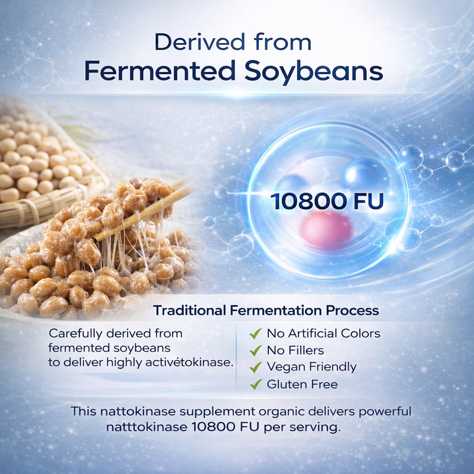 FU Nattokinase Supplement – 10800 1-3X 60 Capsules Per Serving HOT 2026