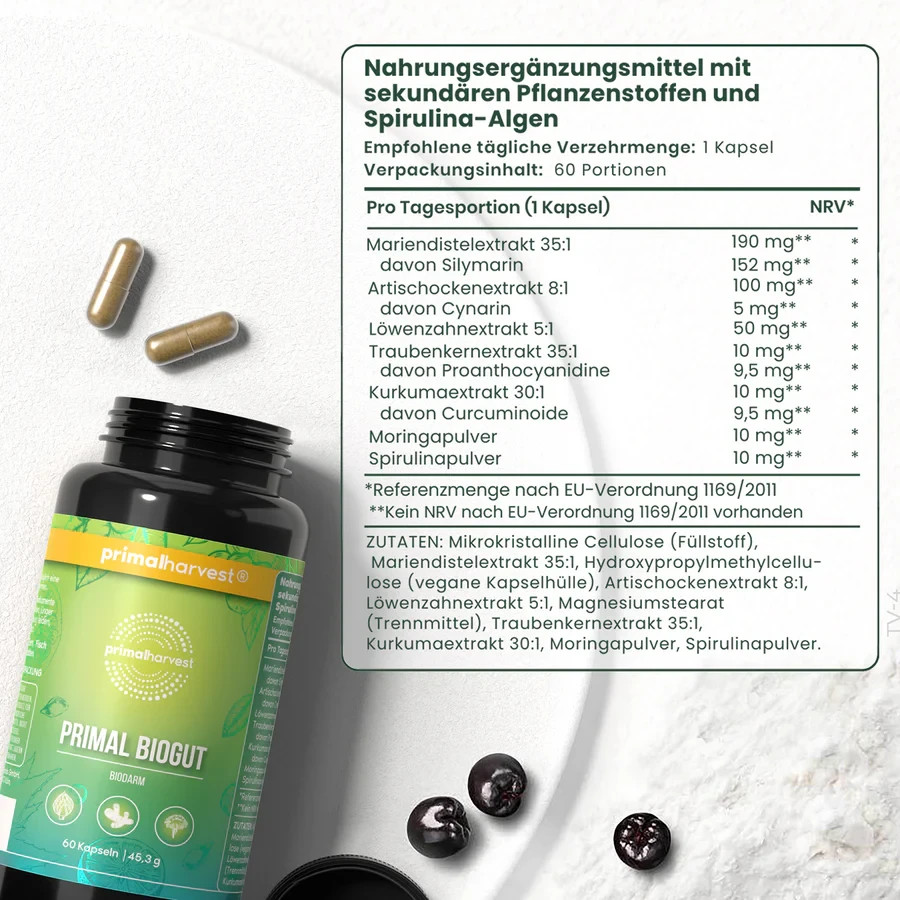 Primal Harvest Restore for Gut Health, Primal Gut Restore w/POSTbiotics, PREbiot
