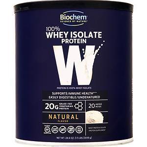 Biochem 100% Whey Protein Isolate – Grass Fed Natural 699 grams