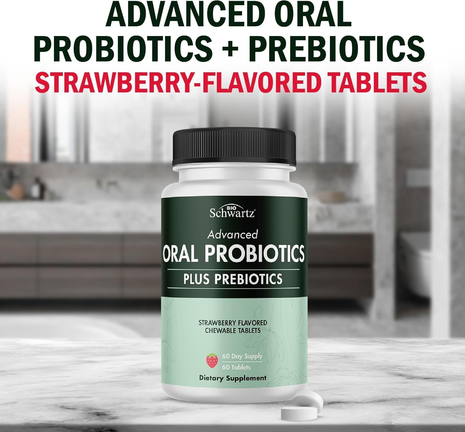 Oral Probiotics Supplement with Prebiotics – Supports Healthy Teeth Gums Mouth a