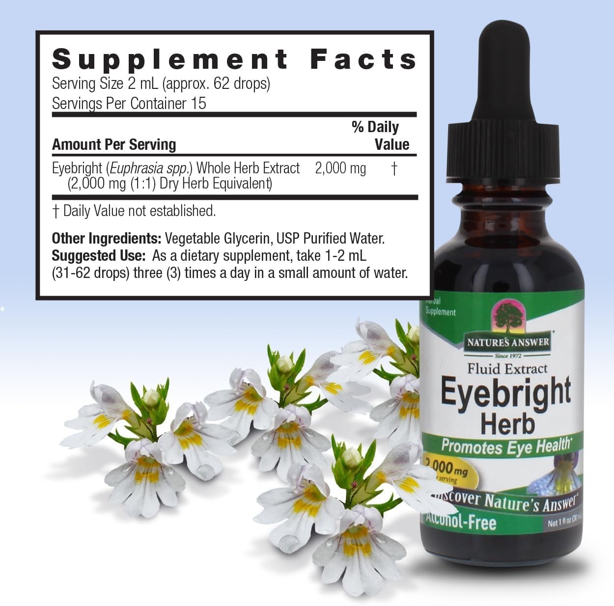 Eyebright Herb | Supports Healthy Eyes & Vision | Non-GMO | Alcohol-Free, Glu…