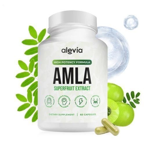 Alevia Organic Amla Capsules 1000mg Indian Gooseberry Antioxidant Supple
