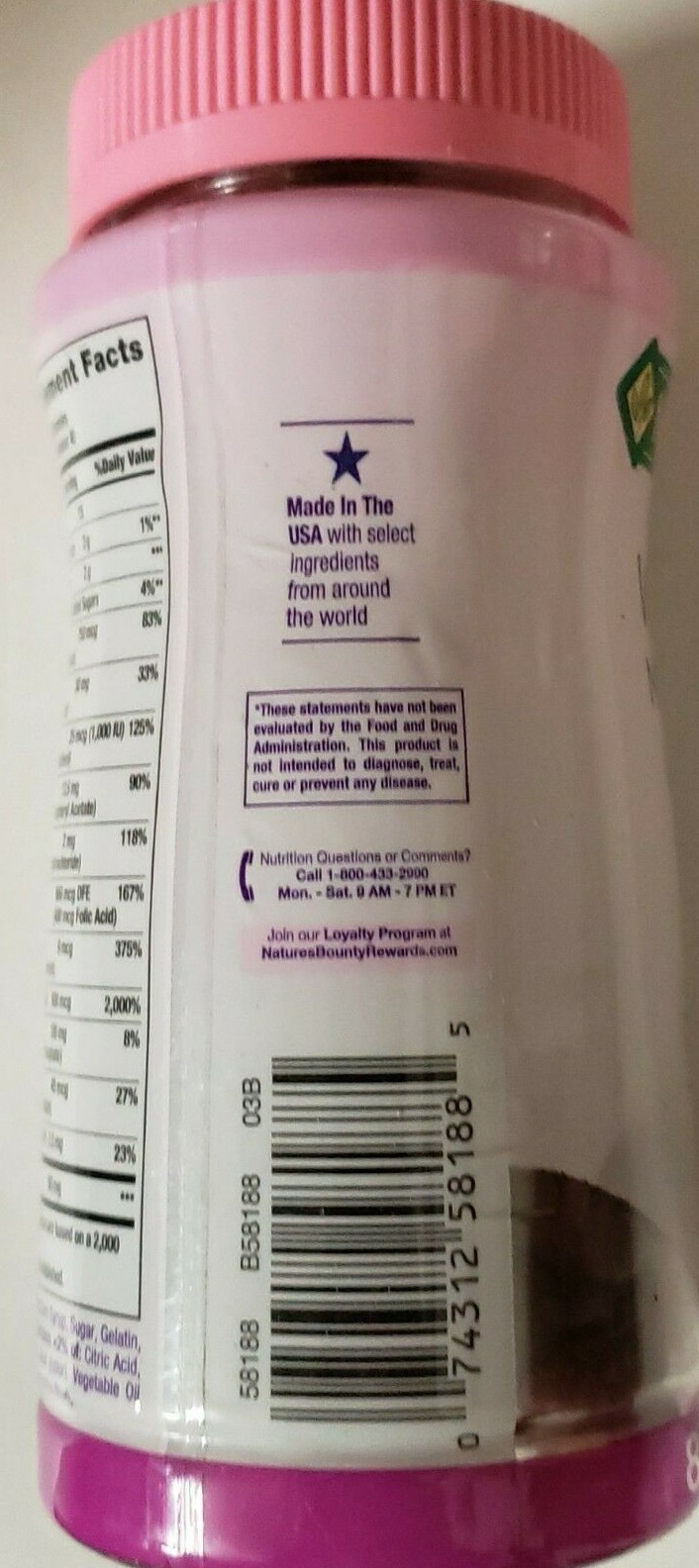 Natures Bounty – WOMENS Multivitamin Gummies – 80 pcs – Raspberry – Exp 10/2024