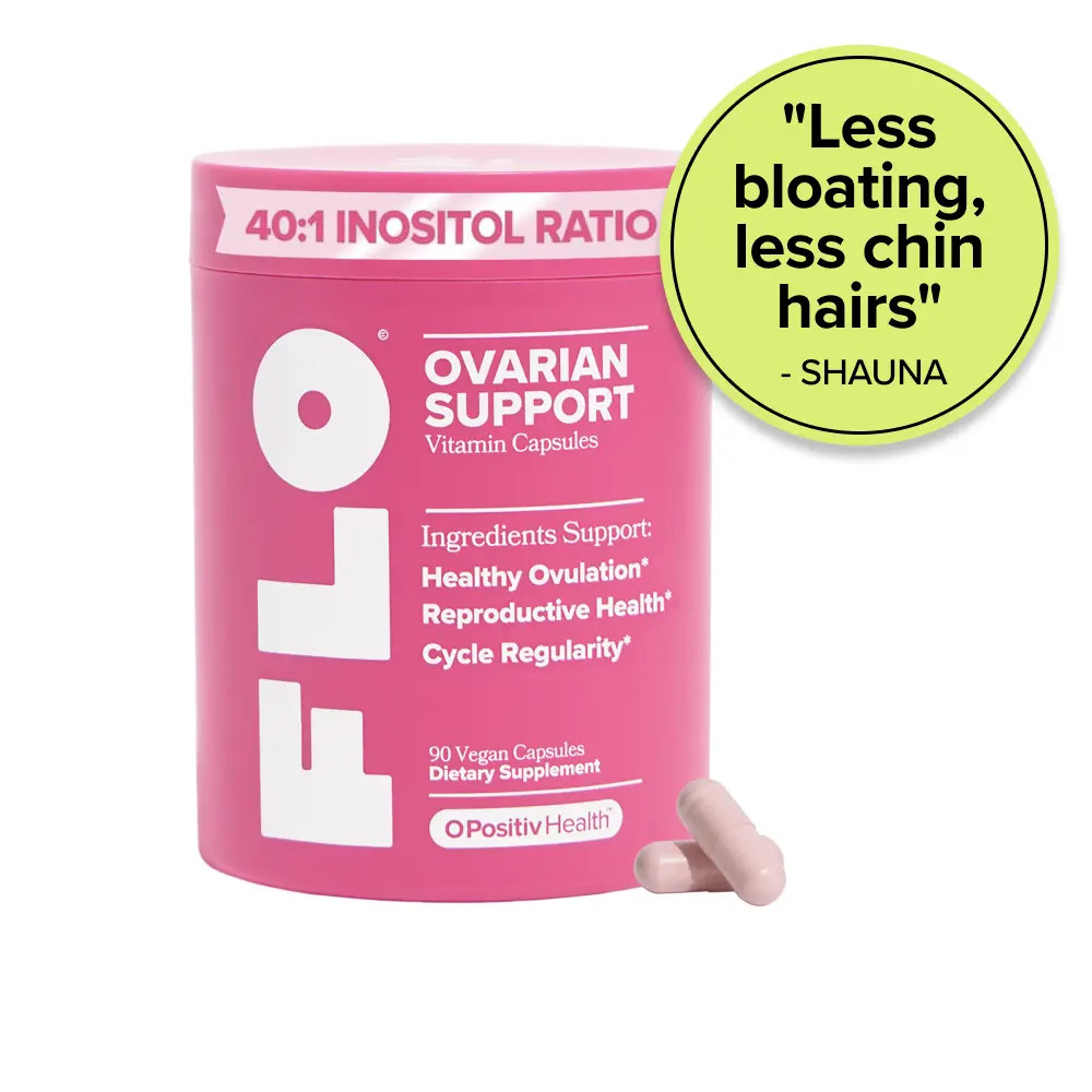 FLO Ovarian Support – Supports Hormone Balance & Cycle Regularity – 40:1 Inosito
