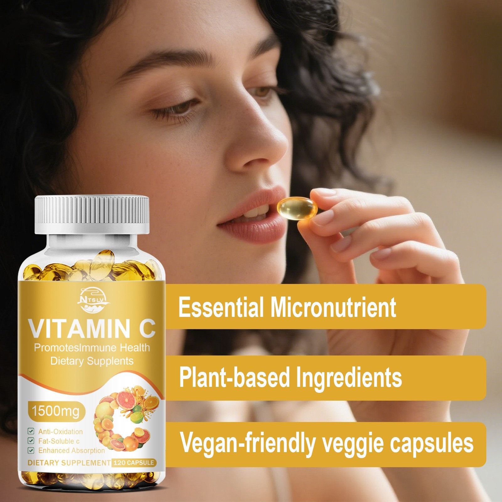 120 Vitamin C, Anti-Aging Whitening Antioxidant, Sunscreen Support Wound Healing