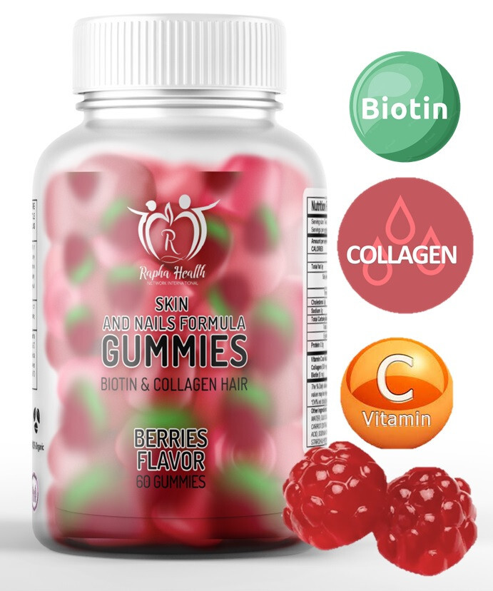 Hair & Skin Biotin Collagen,Bones, Hair Growth, Glowing Nails colageno gummies