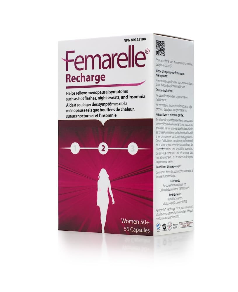Femarelle® Recharge – Menopause Supplement for Women – 56 Count (Pack of 1)