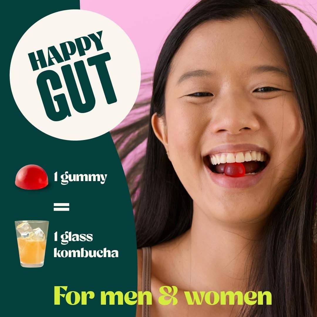 1-3 Pack Kombucha Gummy – Prebiotics Probiotics Fiber Daily Supplement