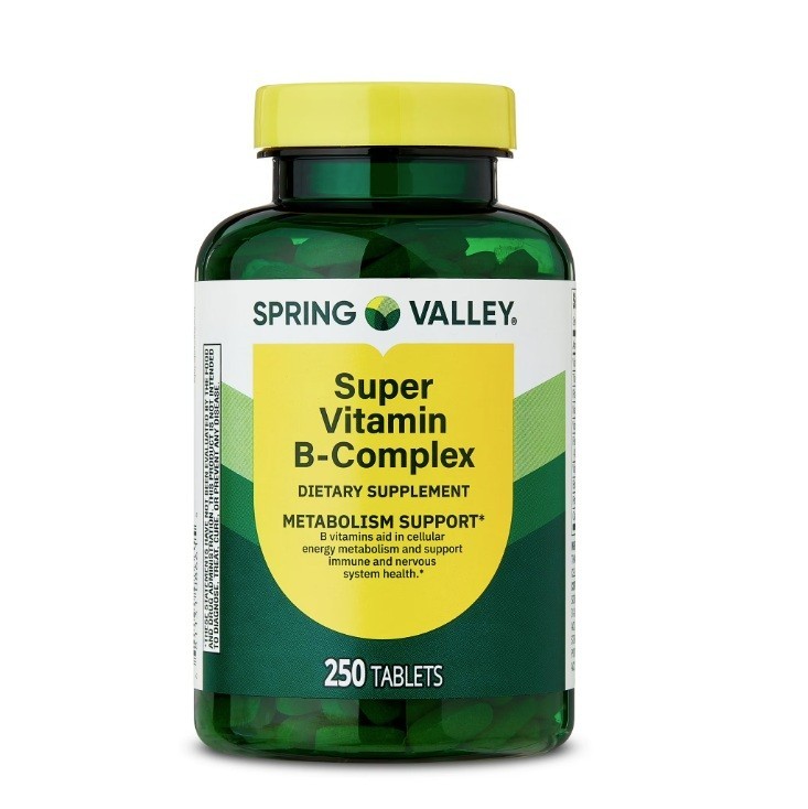 2 PACK Spring Valley Super B-Complex 250 Tablets Energy Metabolism Support