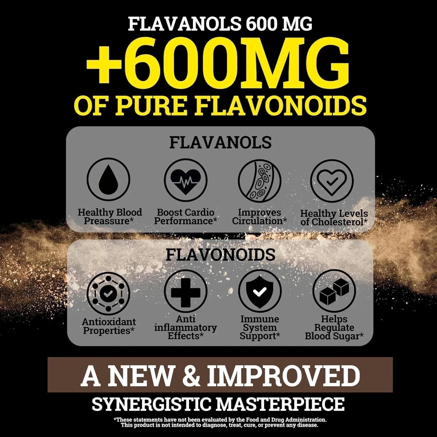 Black Forest Cocoa Flavanols Flavonoids 1200mg Powder Supplement Pack of 3