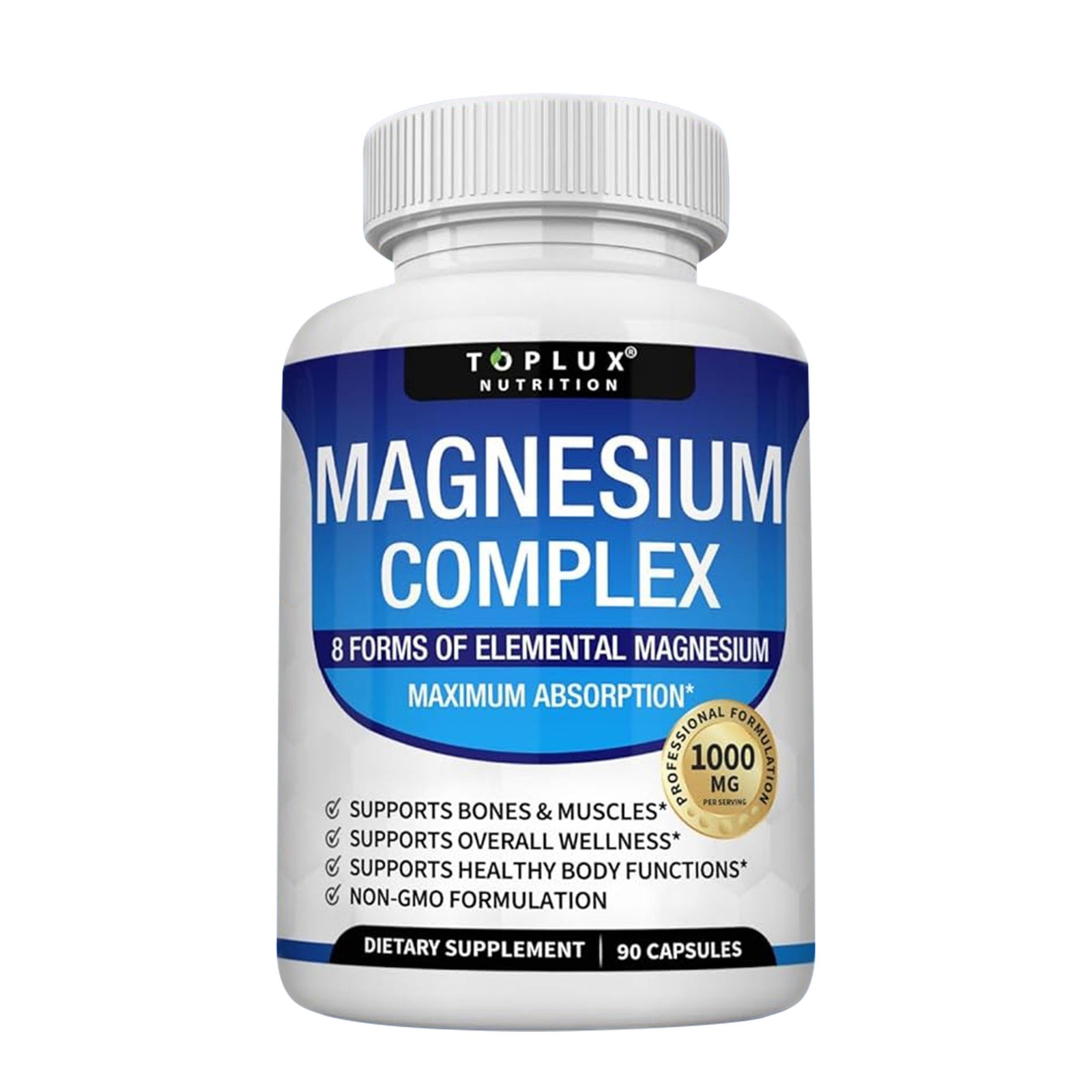 Toplux Nutrition Magnesium Complex Supplement – ChelatedMuscle,Recovery,Energy