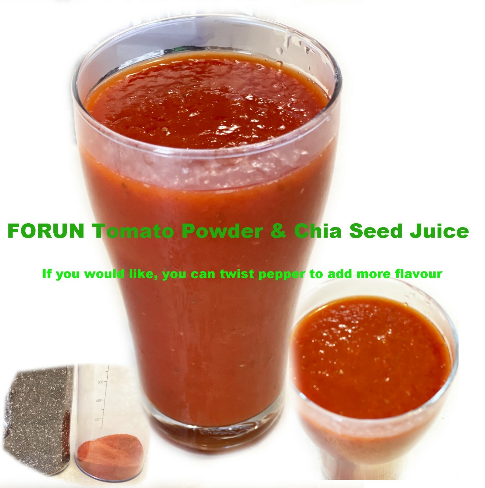 FORUN Pure Tomato Powder 1KG – Fresh Red, Tasty Flavour