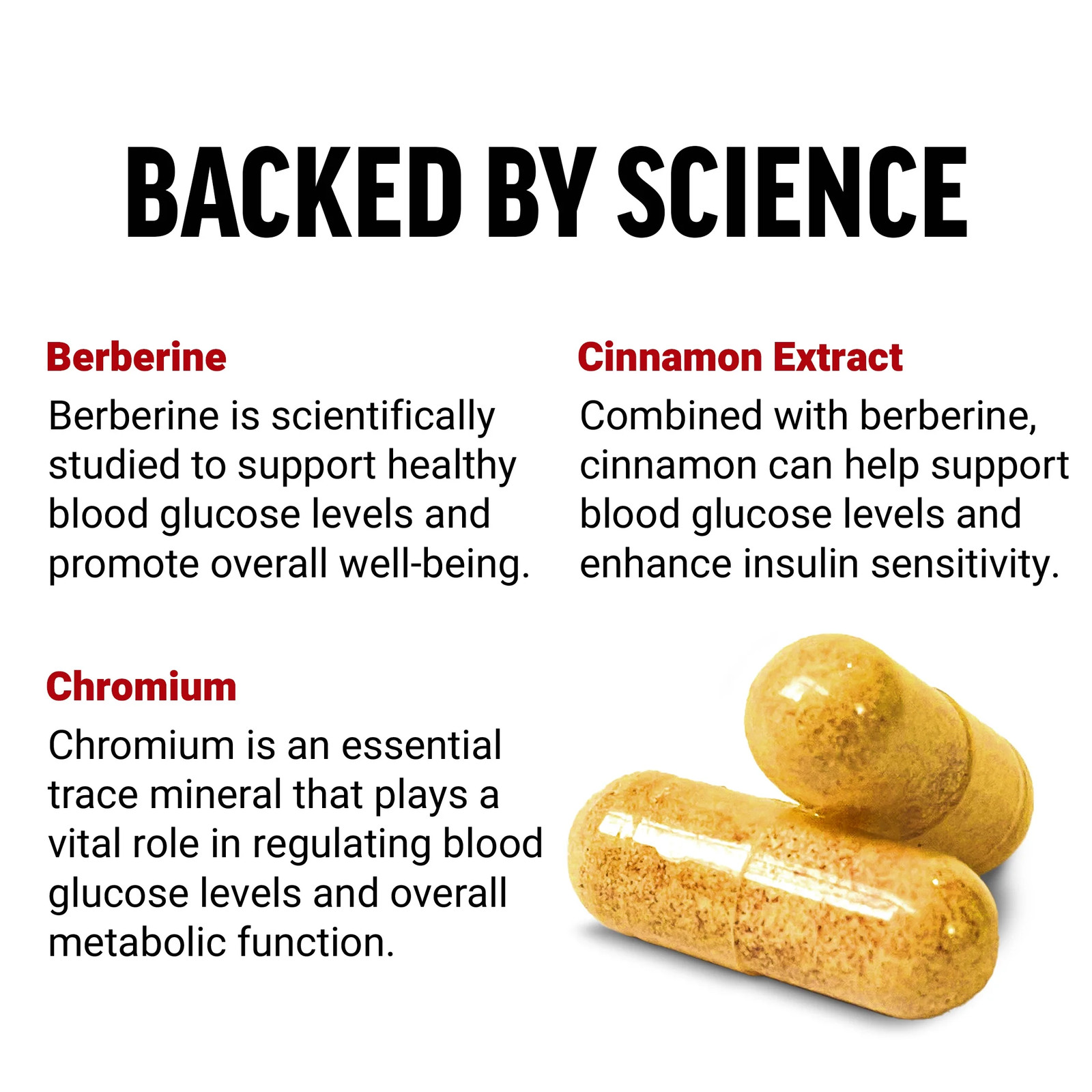 Ultra Berberine, 500Mg Berberine HCL, Cinnamon & Chromium for Metabolism Support