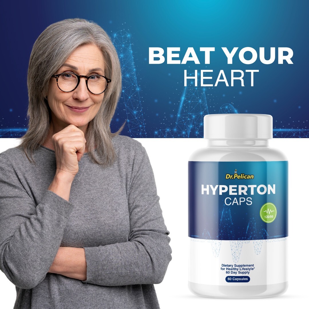 Hyperton Caps- Cardiovascular Health, Blood Pressure & Sugar Support- 3 Bottles