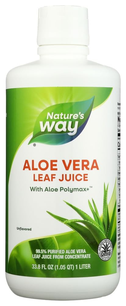 Nature’s Way Aloe Vera Leaf Juice, Flavorless Juice 33.8 Fl Oz (Pack of 1)