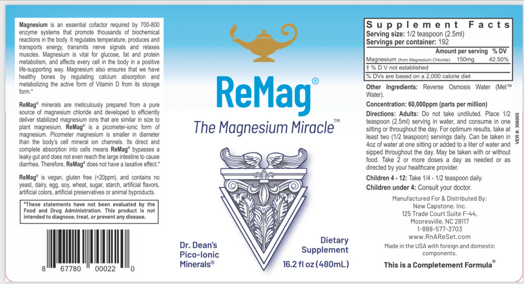 ReMag Magnesium Miracle Pico-Ionic Liquid 16 fl oz -Dr Carolyn Dean