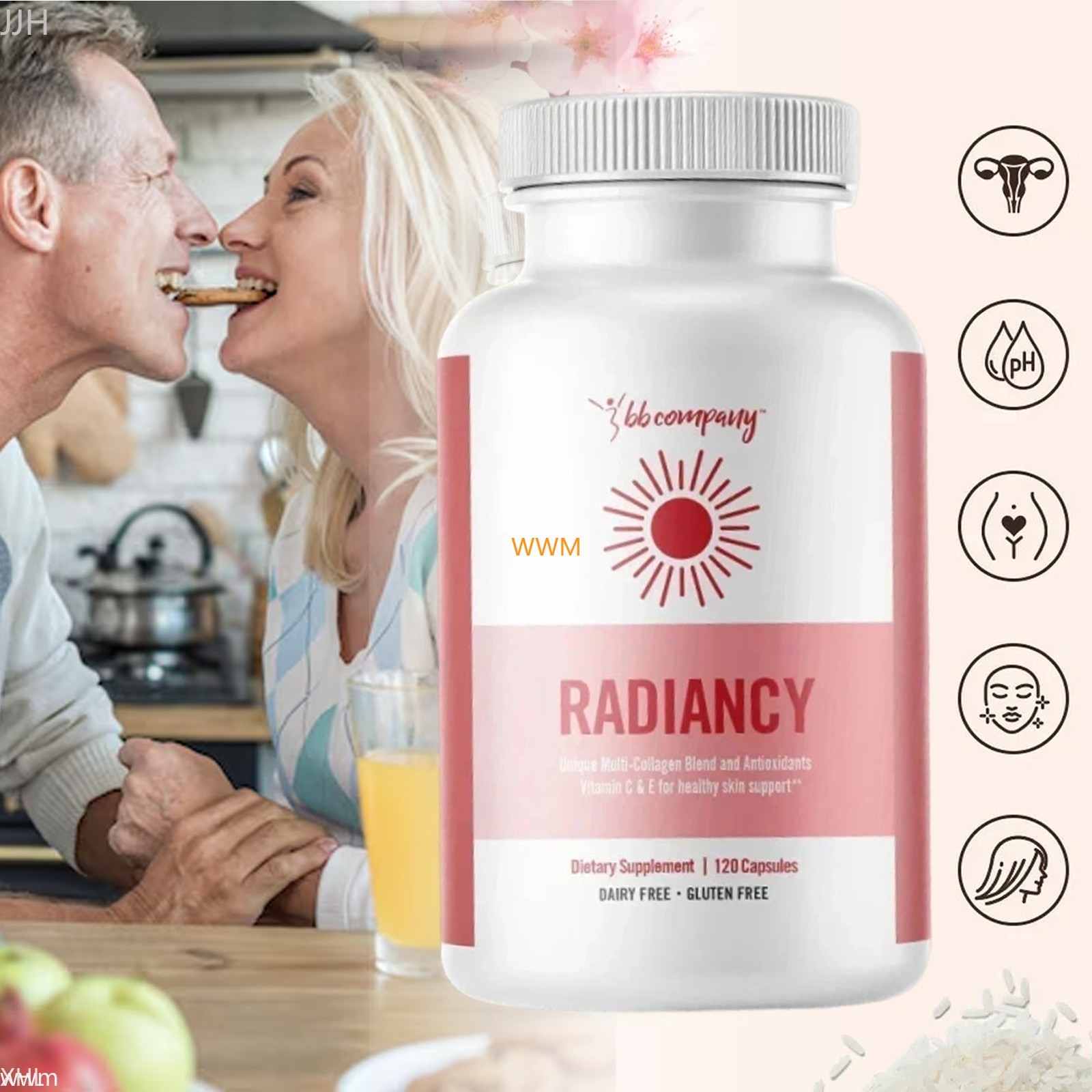 RADIANCY 120 Caps Vaginal Probiotic Collagen Blend Anti Aging Feminine Health