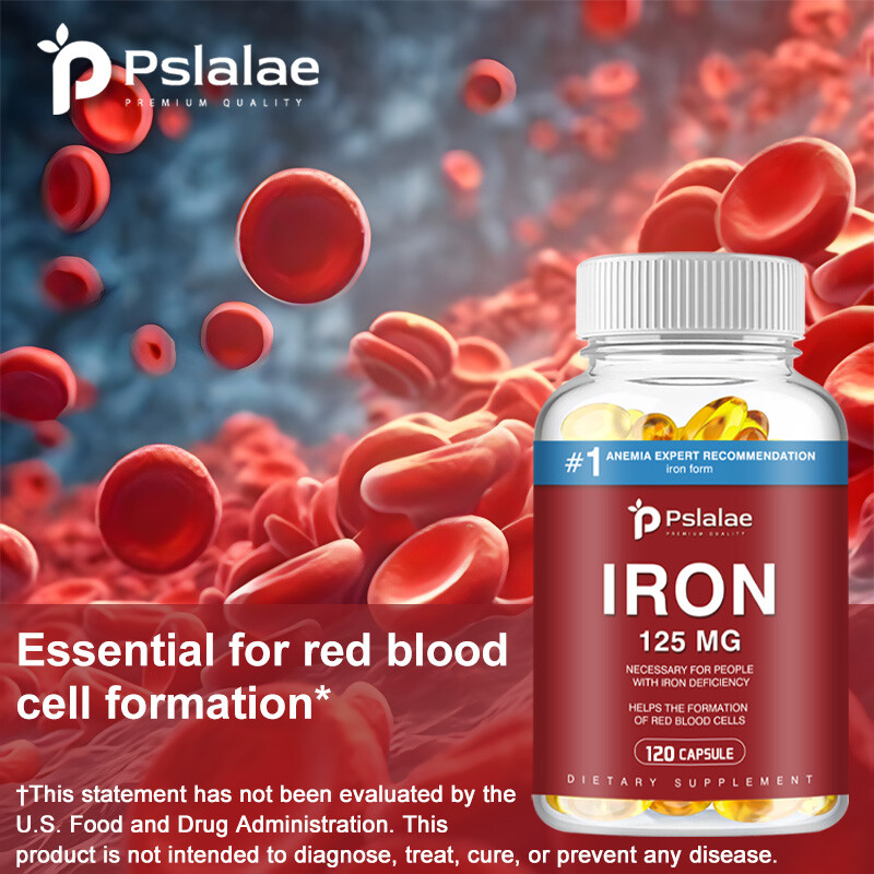 Iron Supplements (Ferrous Sulfate) 125mg – Anemia Relief,Energy & Immune Support