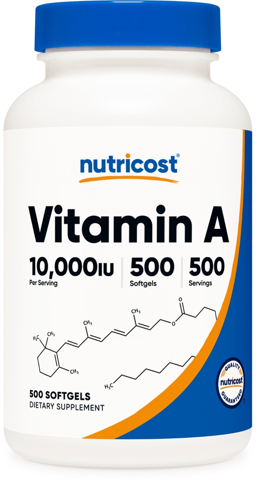 Nutricost Vitamin A 10,000iu – 500 SFG – Gluten Free & Non-GMO