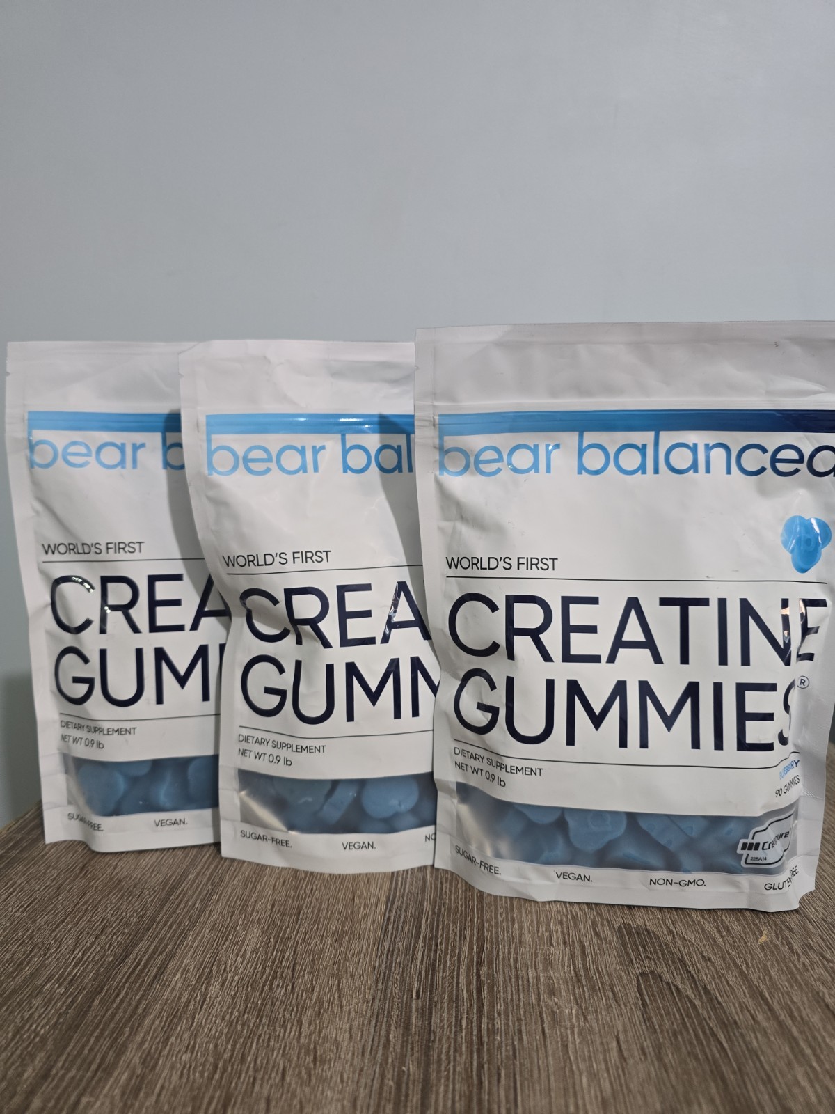 3x Bear Balanced Creatine Gummies – Blueberry – 90 Ct 9/2027