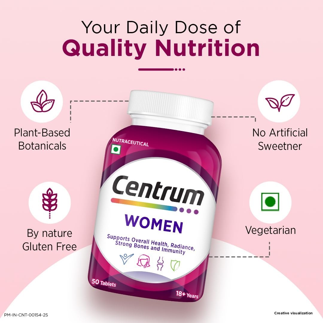 5 Pack Cent.rum Women Multivitamin 250 Tablets Veg Formula